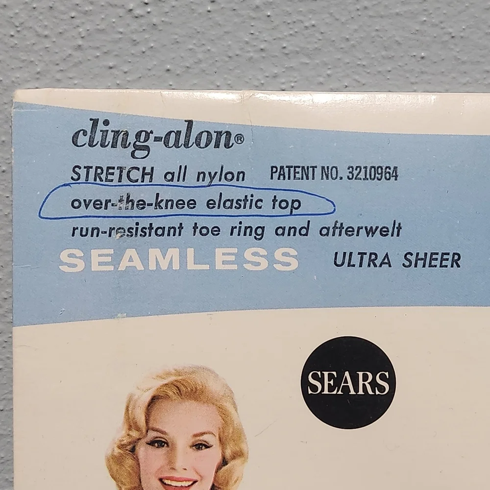 VINTAGE SEARS Royal Purple Hosiery Women A 8.5-9 Sand Seamless Ultra Sheer